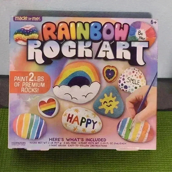Rainbow Rock Paint Art set NIB Christmas gift - Picture 1 of 4